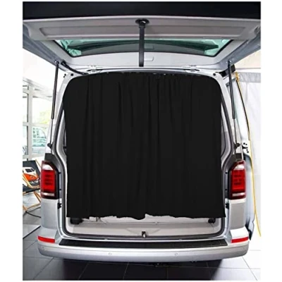 Imagen de BREMER SITZBEZÜGE Cubierta para Puerta de Maletero, protección Solar, Cortina Compatible con VW T5 T6 T6.1 Multivan Transporter Caravelle en Negro