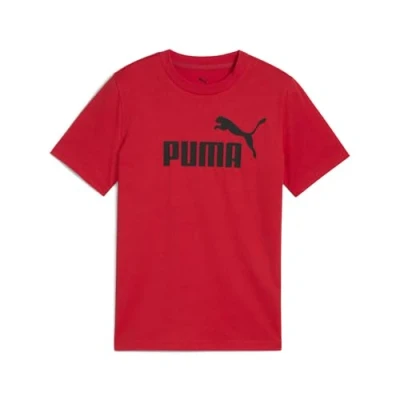 Imagen de Puma LOGO TEE Camiseta estampada para niños, Talla: 9 10a (10), For all time red