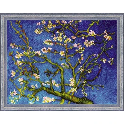 Imagen de Riolis Mandelblüte Nach V. Van Goghs Gemälde Kit de Punto de, algodón, Multicolor, 40 x 30 0.1 cm