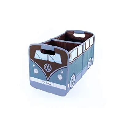 Imagen de BRISA VW Collection Bolsa Plegable de Almacenamiento y Juguetes en Forma T1 Camper Bus (Bus Clásico/Petrol Marrón)