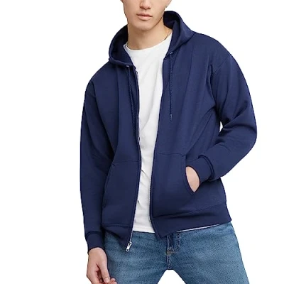 Imagen de Hanes Sudadera con Capucha para Hombre, Opaca, Azul Marino, XXL
