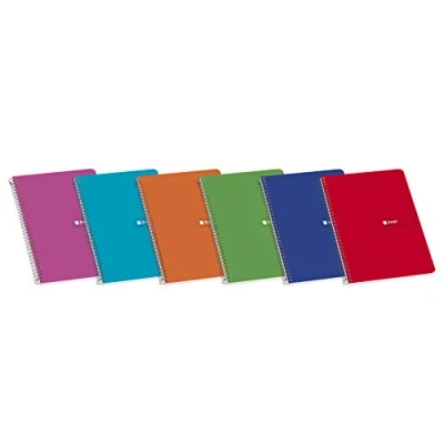 Imagen de Enri 100430109 Pack de 10 cuadernos espiral, tapa blanda, 4º