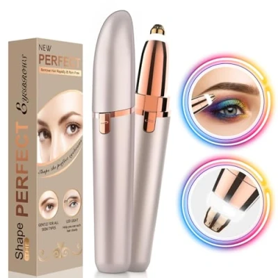 Imagen de depiladora Facial mujer cejas Depilacion y depiladoras faciales, Removedor de vello Sin Dolor para Cara Nariz Labio USB Recargable con Luz LED