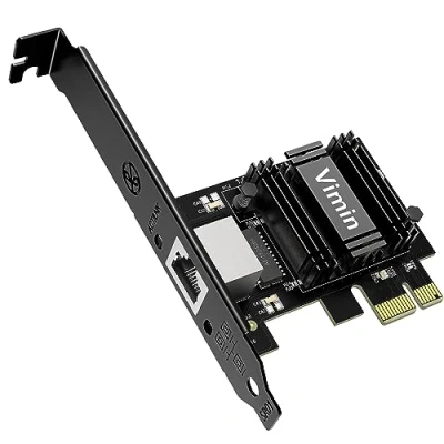 Imagen de Tarjeta de Red PCIe VIMIN 2.5G Base T con Realtek RTL8125B Transforme su Ranura en un Puerto Ethernet 2.5G, PCI Express 2500/1000/100 Mbps Compatible Windows y Linux