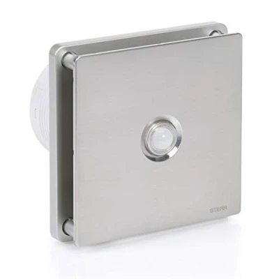 Imagen de STERR extractor de aire (100 mm, detector movimiento PIR silencioso, ventilación para cuarto baño, aire, 100 mm)