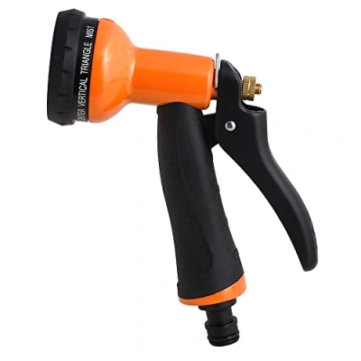 Imagen de SATURNIA Pistola Riego Jardin Manguera Metal Soft Touch 10 Posiciones