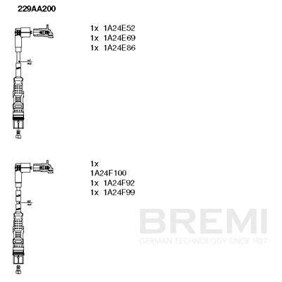 Imagen de Juego de cables encendido BREMI 229AA200