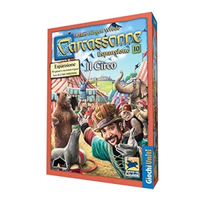 Imagen de Giochi Uniti Carcassonne Il Circo, Expansión 10 para Carcassonne, Juego de Mesa, Edición Italiana, GU626