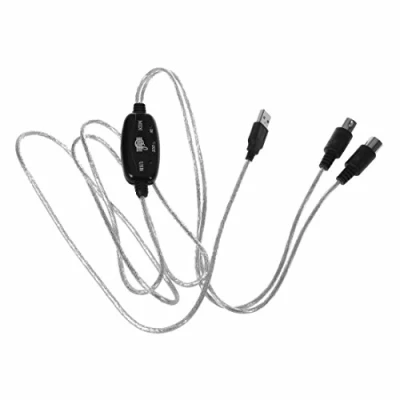 Imagen de Oikabio Cable USB IN OUT MIDI convertidor de PC a teclado música