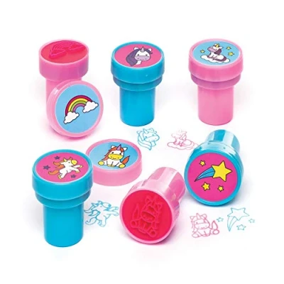Imagen de Baker Ross Sellos de Unicornios con entintado automático (Pack 10) para Crear Decoraciones y Manualidades