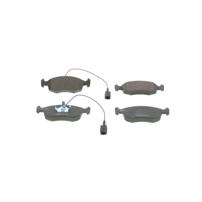 Imagen de BOSCH 0 986 424 515 Juego de pastillas freno Low Metallic con sensor desgaste incorporado Chapa antichirridos, clip émbolo