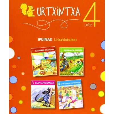 Imagen de Urtxintxa 4 urte 1. hiruhilabeteko ipuinak (1 4)