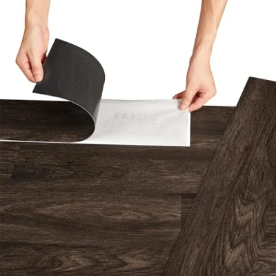 Imagen de NEU.HOLZ Pisos de Vinilo PVC Decorativo Diseño laminados 42 planchas Decorativas = 5,85 m² Suelo Autoadhesivo Wengué Madera Oscura (Dark Wood Wenge)