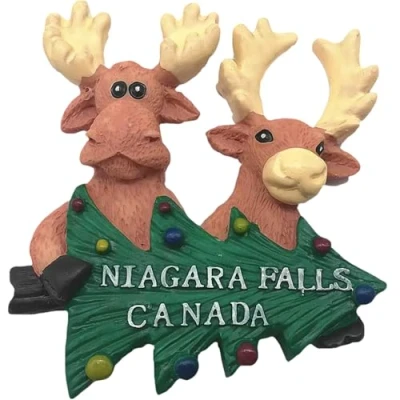 Imagen de MUYU Magnet imán para Nevera de Niagara Falls Canada con Forma Alce 3D, decoración el hogar y la Cocina, Adhesivo magnético Regalo Recuerdo turístico