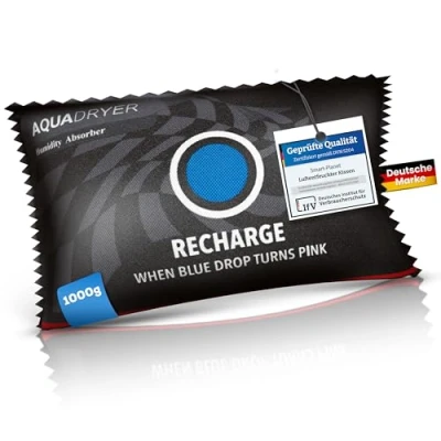 Imagen de Smart Planet® Cojín deshumidificador para coche, 1000 g, reutilizable, con indicador de humedad contra el empañamiento las ventanas del coche y los olores desagradables