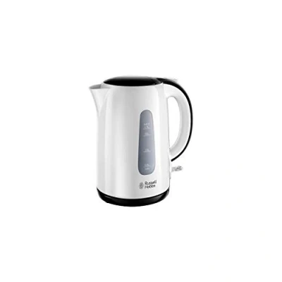 Imagen de Russell Hobbs Hervidor de Agua Eléctrico My Breakfast 1,7 litros, 2200 W, Filtro Extraíble, Indicador Nivel Agua,Plástico, sin BPA, Blanco y Negro 25070 70