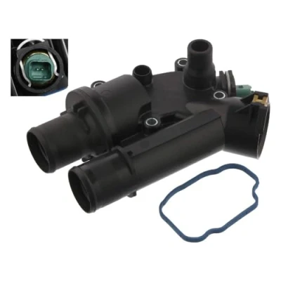 Imagen de FEBI BILSTEIN 36037 Termostato, refrigerante 83 con junta conmutador de temperatura Plástico carcasa (cárter) PEUGEOT: 407 Berlina, 807