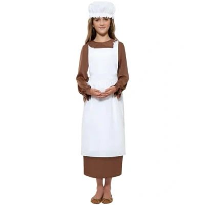 Imagen de Smiffys Kit Victoriano, blanco, con delantal y gorro volantes