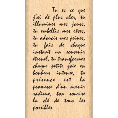 Imagen de Florilèges FD208026 Diseño Sello Declaración Scrapbooking Beige 7 x 4 2,5 cm