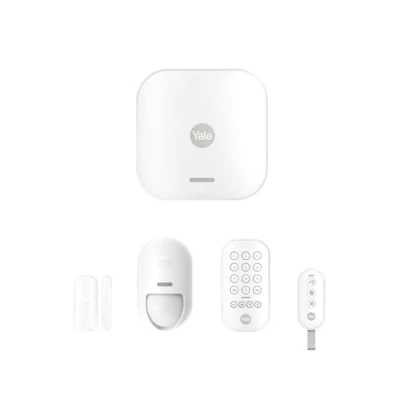 Imagen de Yale Kit de Inicio Alarma Inteligente 5 Piezas Armar, Armar parcialmente, Desarmar Controlar 4 áreas Seguridad Alarmas en Tiempo Real