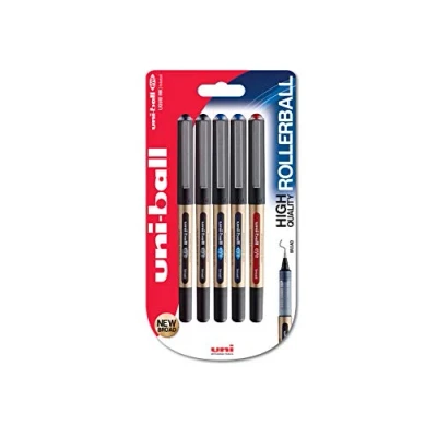 Imagen de Eye Broad UB 150 10 Bolígrafo roller (1 mm, 5 unidades, 2 negros, azules y 1 rojo)