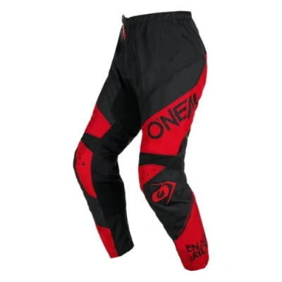 Imagen de O&#039;Neal Maillot Motocross Manga Larga MX Enduro Protección Acolchada Codos, Cuello en V, Transpirable Element Jersey Racewear V.24 Adulto Negro Rojo Talla S