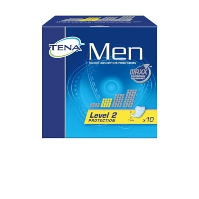 Imagen de Tena para hombre nivel 2 Control del olor Compresas de incontinencia, paquete 3.
