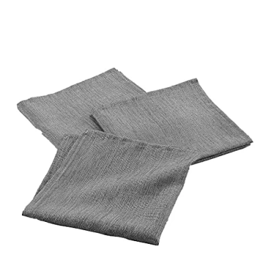 Imagen de Douceur d&#039;Intérieur Silvery 3 servilletas de Mesa, Gris/Plata, 40 x cm