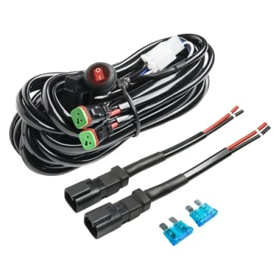 Imagen de Eyourlife DT 2 x 180W Arnés del Interruptor de Luz Faro Trabajo Cableado Alambrado 12V 40A Apagado Encendido Antiniebla