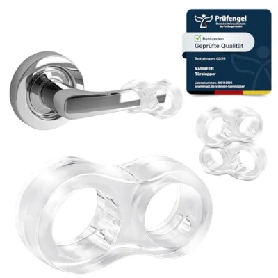 Imagen de VABNEER PVC Topes de Puerta Silicona 10 Pack Manija la Parachoques Flexiblepara Proteger Integridad Paredes&amp;Muebles