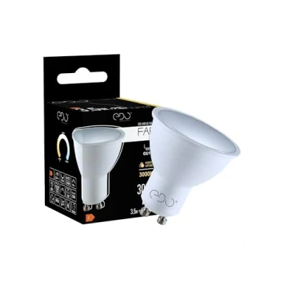 Imagen de EDO, FARI Lámpara led 3,5W, blanco cálido 3000K WW, 300lm, no regulable, GU10 3000K, lámparas de bajo consumo, bombilla led, 1 pieza, EDO777459