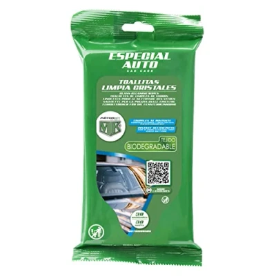 Imagen de Motorkit, Toallitas de Tejido Biodegradable para Cristales Coche MTK 30 uds.