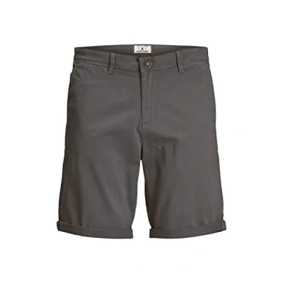 Imagen de JACK &amp; JONES Pantalones cortos chinos de corte regular para hombre, asfalto, S
