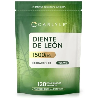 Imagen de Diente de León 1500mg 120 Comprimidos Veganos Extracto Raíz 4:1 Dandelion Root Extract Carlyle