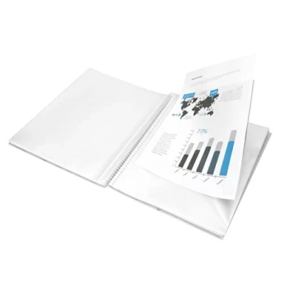 Imagen de Carpeta liderpapel escaparate con espiral 30 fundas polipropileno din a4 transparente