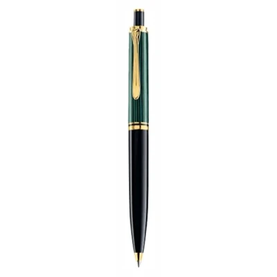 Imagen de Pelikan Premium Souverain K400 Bolígrafo de punta redonda, color negro/verde