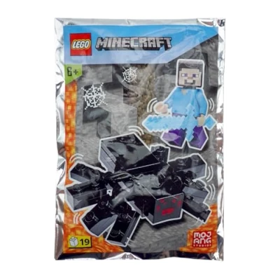 Imagen de LEGO Minecraft: Steve Minifigure con pico y araña
