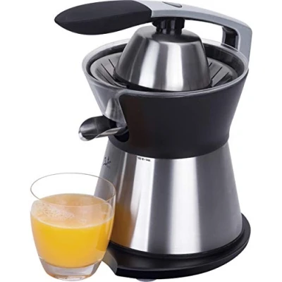 Imagen de Jata EX611 Exprimidor de Naranjas Eléctrico Brazo, 160 W, Doble cono, Cuerpo Acero Inox, Desmontable, Tapa cierre antigoteo, Base antideslizante, Extracción continua, Silencioso
