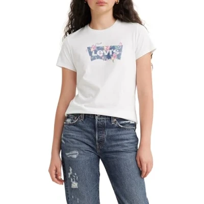 Imagen de Levi&#039;s The Perfect Tee Camiseta, Tropical Flower Bright White, XS Mujer