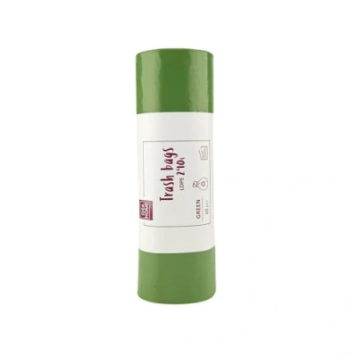 Imagen de IDEA HOME 10 bolsas de basura polietileno baja densidad (240 L), color verde