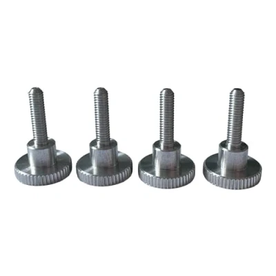 Imagen de PrecisionGeek tornillos moleteados M4 x 16 mm, aluminio, mm de diámetro, con hombro, rectos DIN 464 (4 unidades)