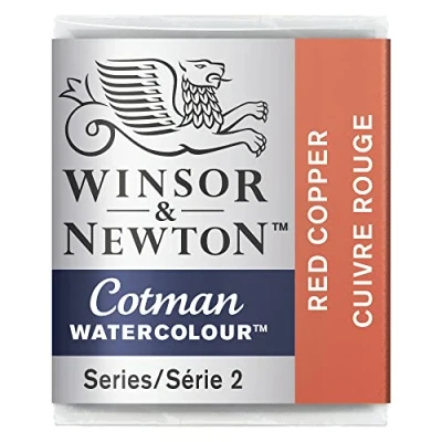 Imagen de Winsor &amp; Newton acuarela Cotman Metallics medio godet color cobre rojo , metálica, metálica