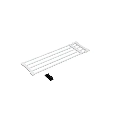 Imagen de Iris Ohyama, Tendedero en Pared telescópico sin taladrar, 5 barras, 75 120 cm, perforación, baño, vestidor Telescopic Storage Rack H J NST75 Blanco