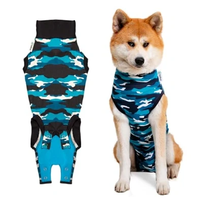 Imagen de Suitical Recovery Suit Perro, L, Camuflaje Azul