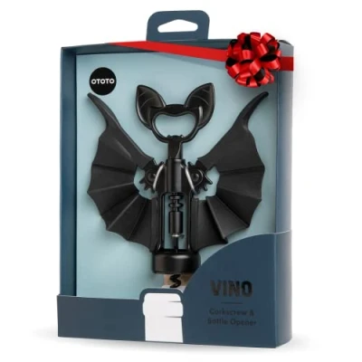 Imagen de OTOTO vino Spooky Bat abridor de y cerveza 2 en 1, sacacorchos botellas, accesorios góticos regalos cocina, perfectos geniales