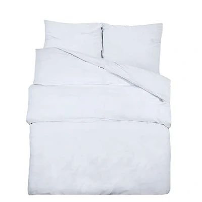 Imagen de vidaXL Juego de Funda Nórdica Sábana Cama Dormitorio Adorno Dormir Decoración Edredón Habitación Casa Hogar Algodón Blanco 200x200 cm