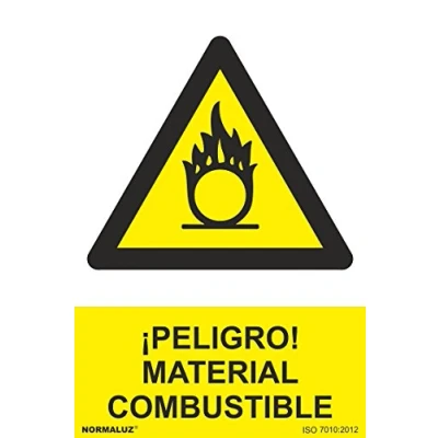 Imagen de Señal ¡Peligro! Material Combustible (tintas UV) SEKURECO skrc