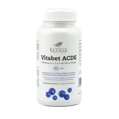Imagen de Betula Vitabet ACDE, Complemento Alimenticio a Base de Vitaminas A, C, D y E con Zinc Selenio 90 Cápsulas