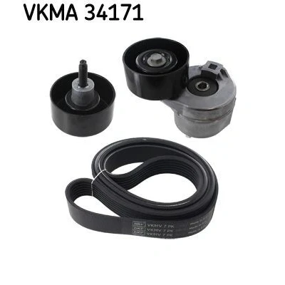 Imagen de SKF VKMA 34171 Juego de correas trapeciales poli V sin acoplamiento fricción líquidos FORD: Transit Mk5 Bus, Furgón