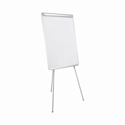 Imagen de Bi Office Easy pizarra Blanca con caballete de trípode, marco gris, euro 70 x 100 cm, para rotafolios